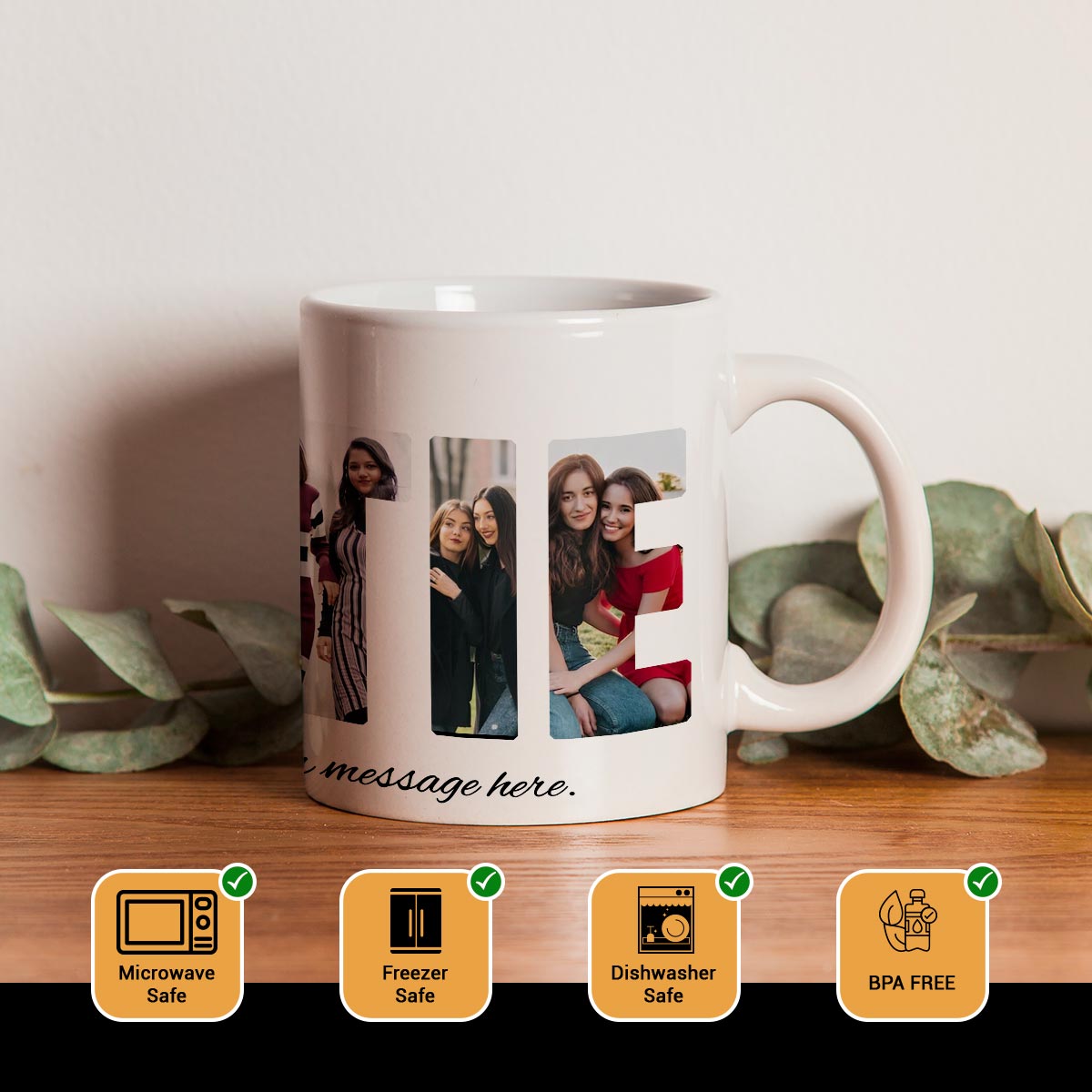 Personalised Love You Bestie Coffee Mug