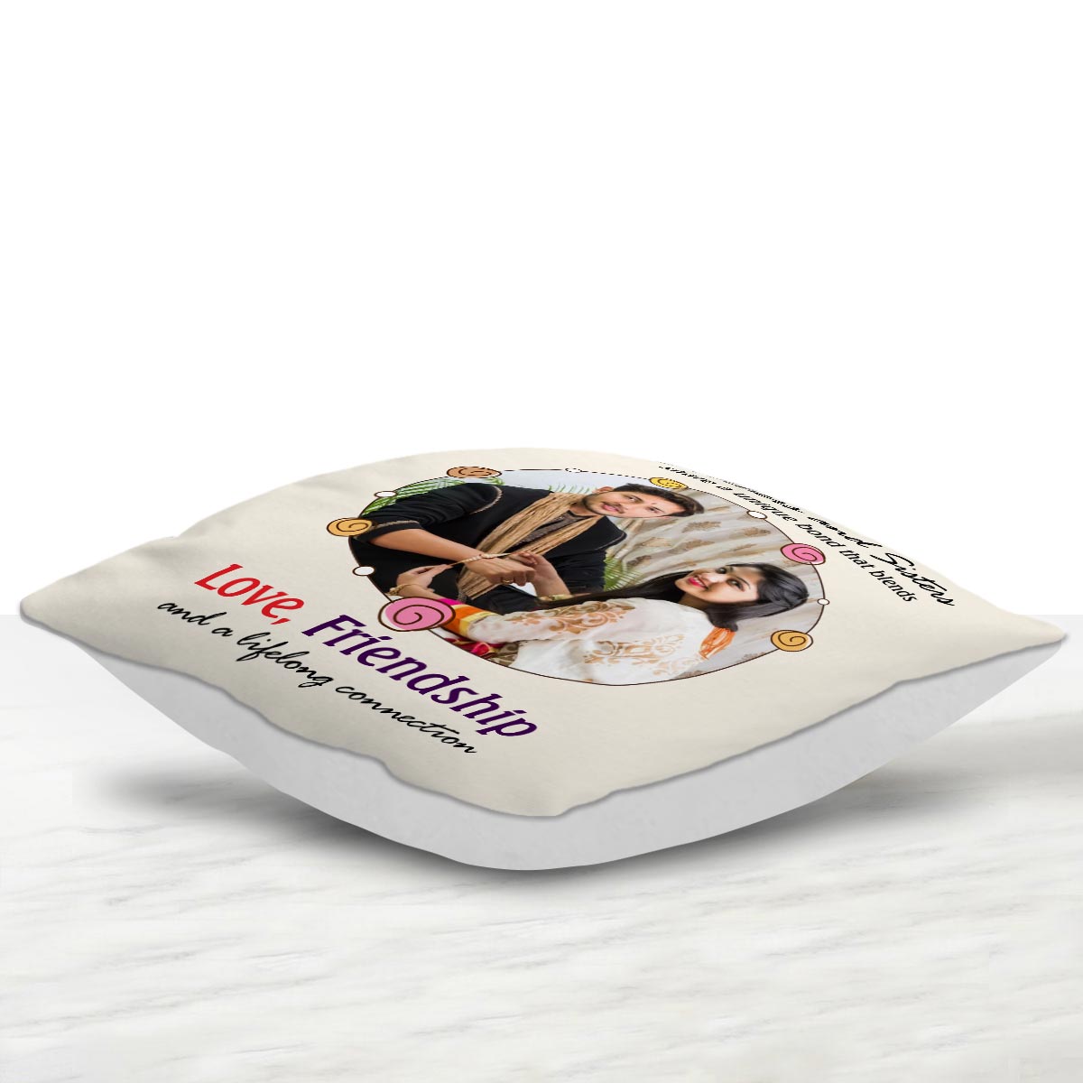 Personalised Brother & Sister Lifelong connection Cushion