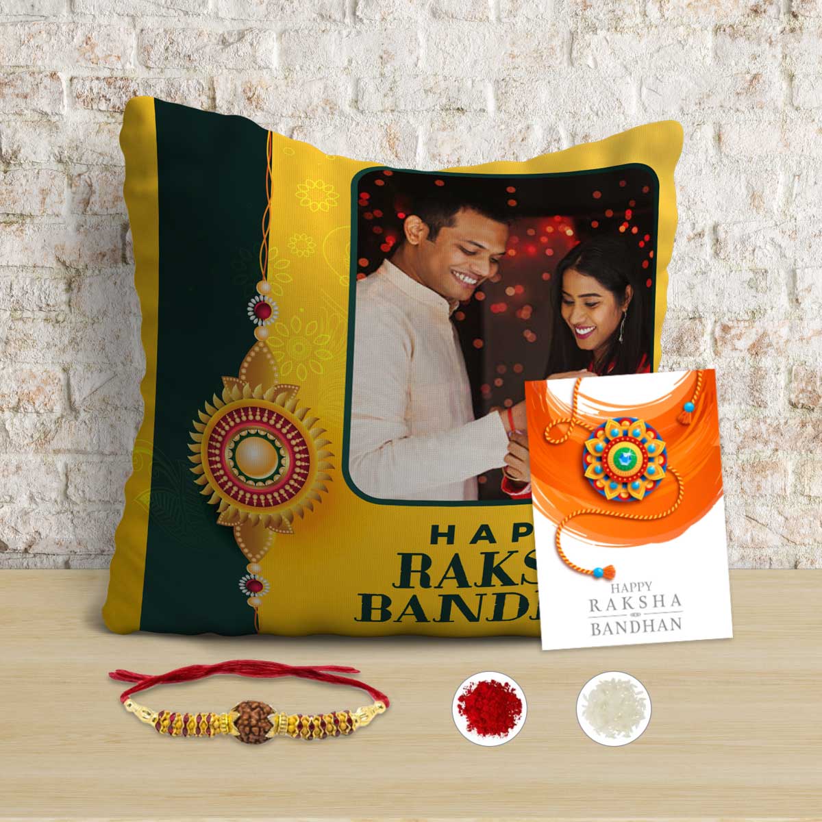 Customized Happy Rakshabandhan Cushion