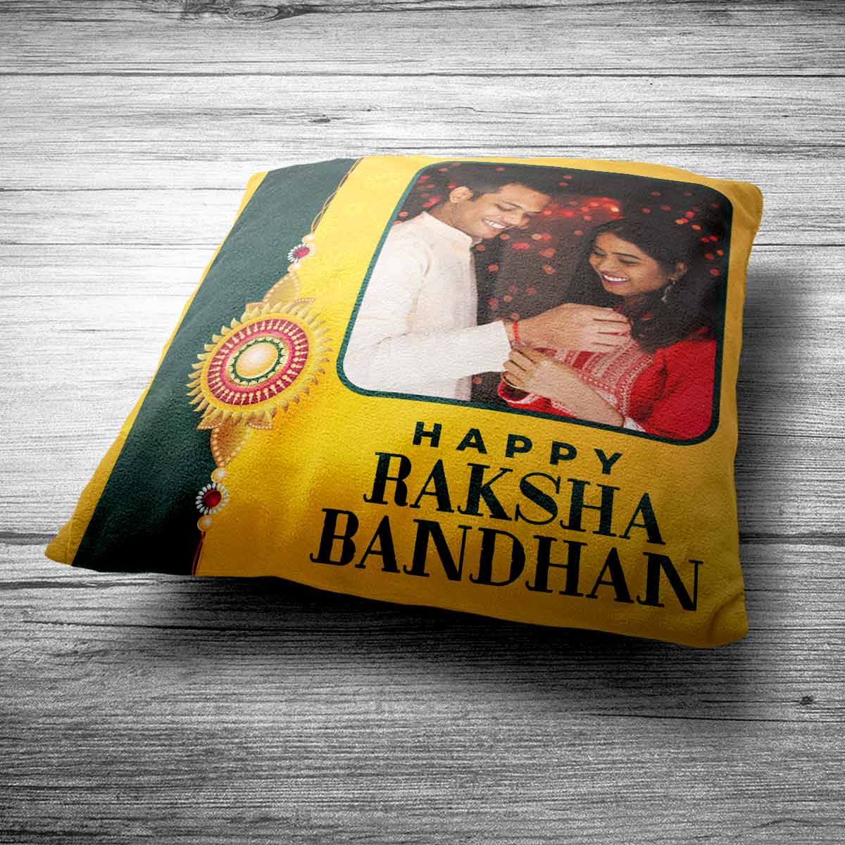 Customized Happy Rakshabandhan Cushion