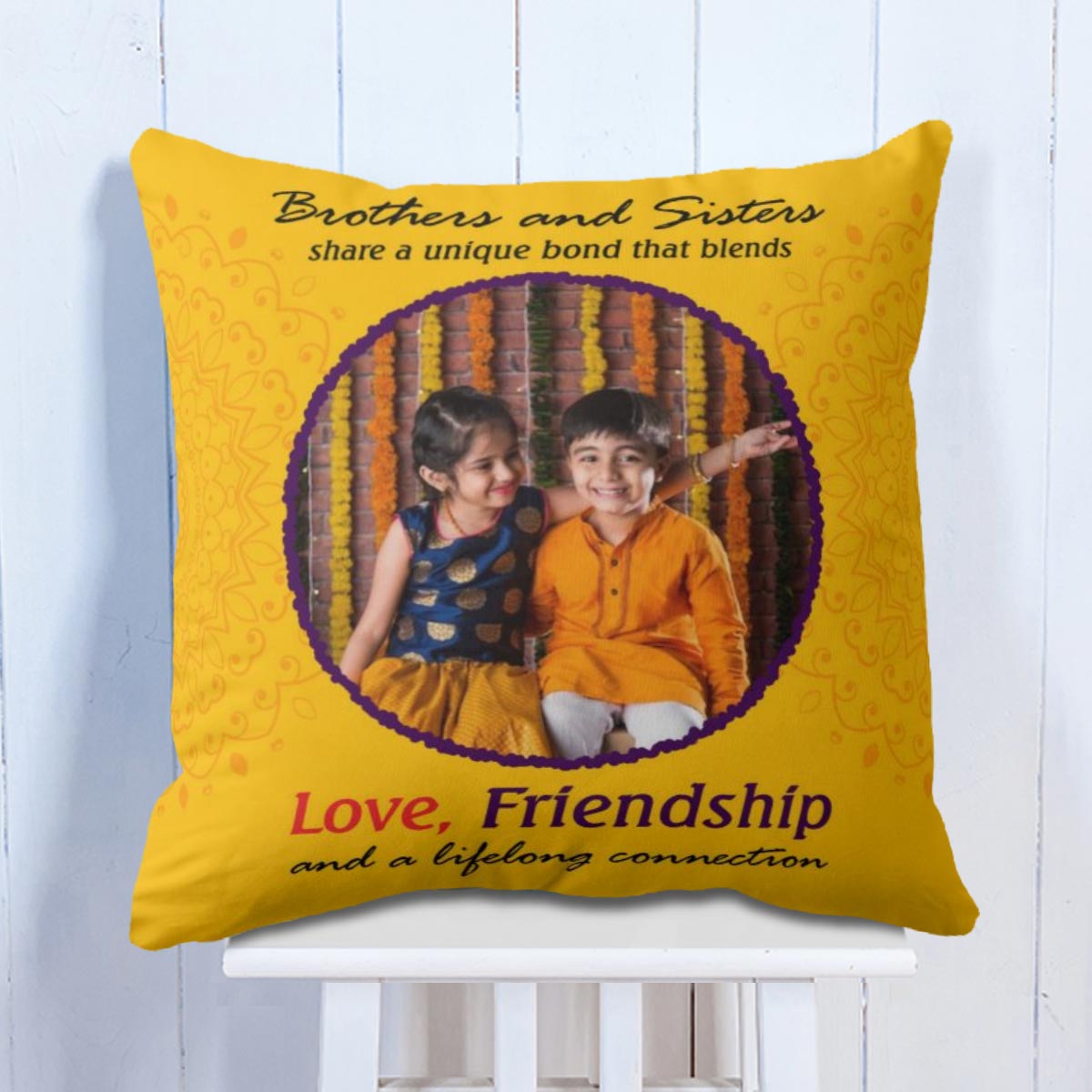 Customized Brother & Sister Love & Friendship Cushion