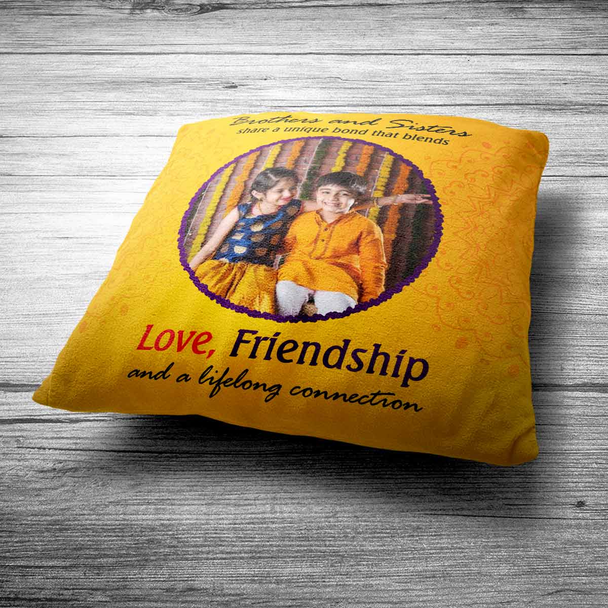 Customized Brother & Sister Love & Friendship Cushion