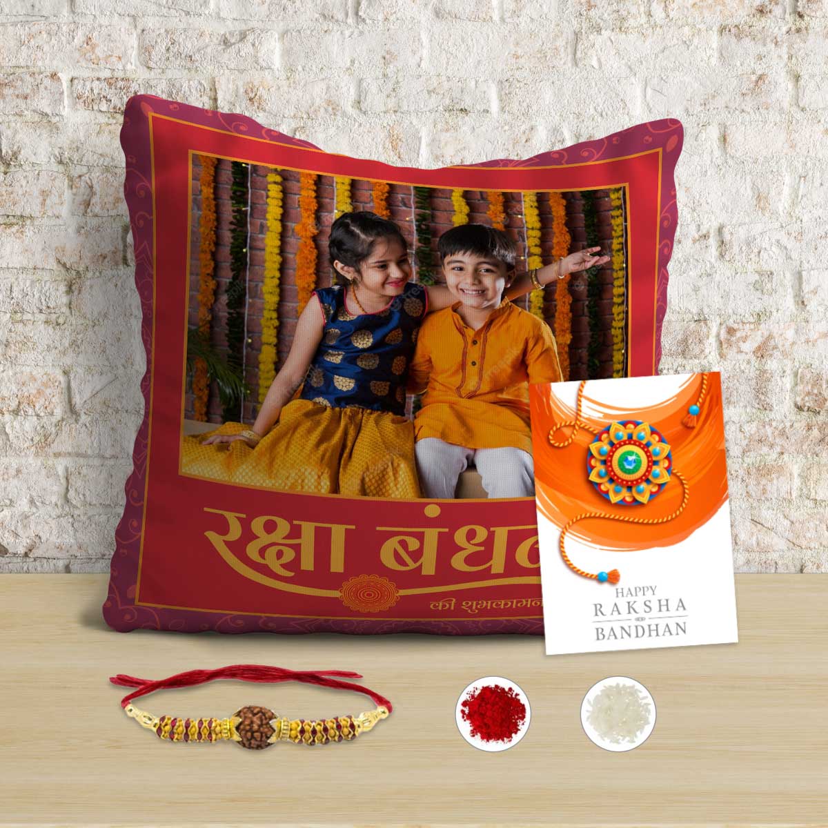 Personalised Rakshabandhan ki Subhkamnaye Cushion