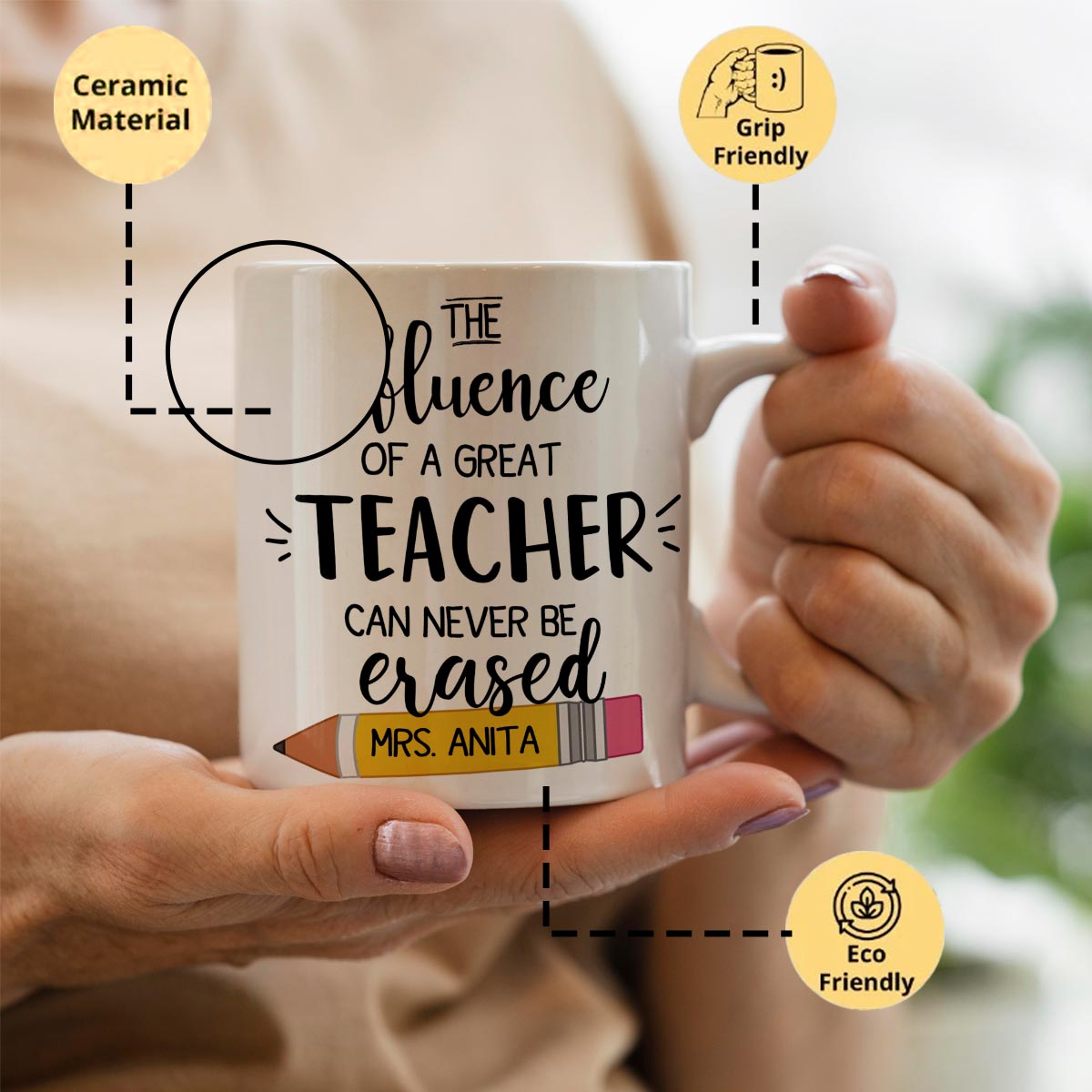 Heartfelt Tribute Ceramic Teacher Mug-2