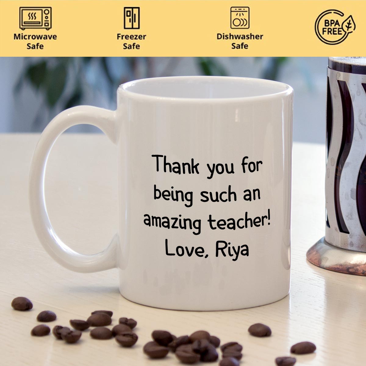 Heartfelt Tribute Ceramic Teacher Mug