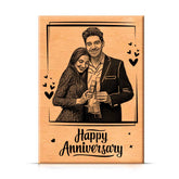 Customized Anniversary Engraved Wooden Photo Frame for Couple