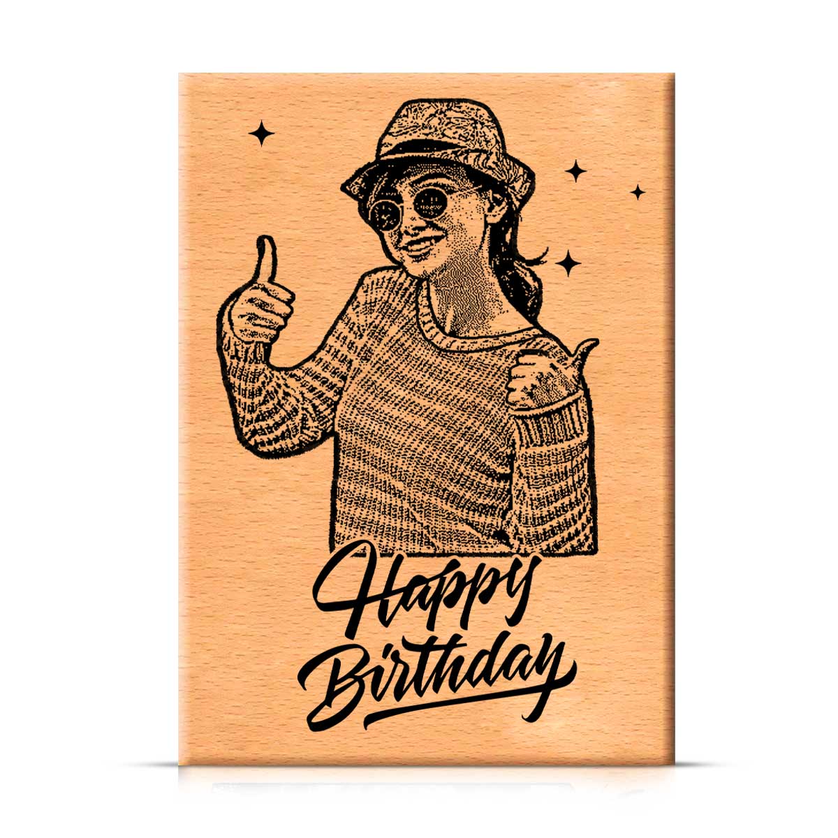 Customized Engraved Wooden Photo Frame for Birthday-1