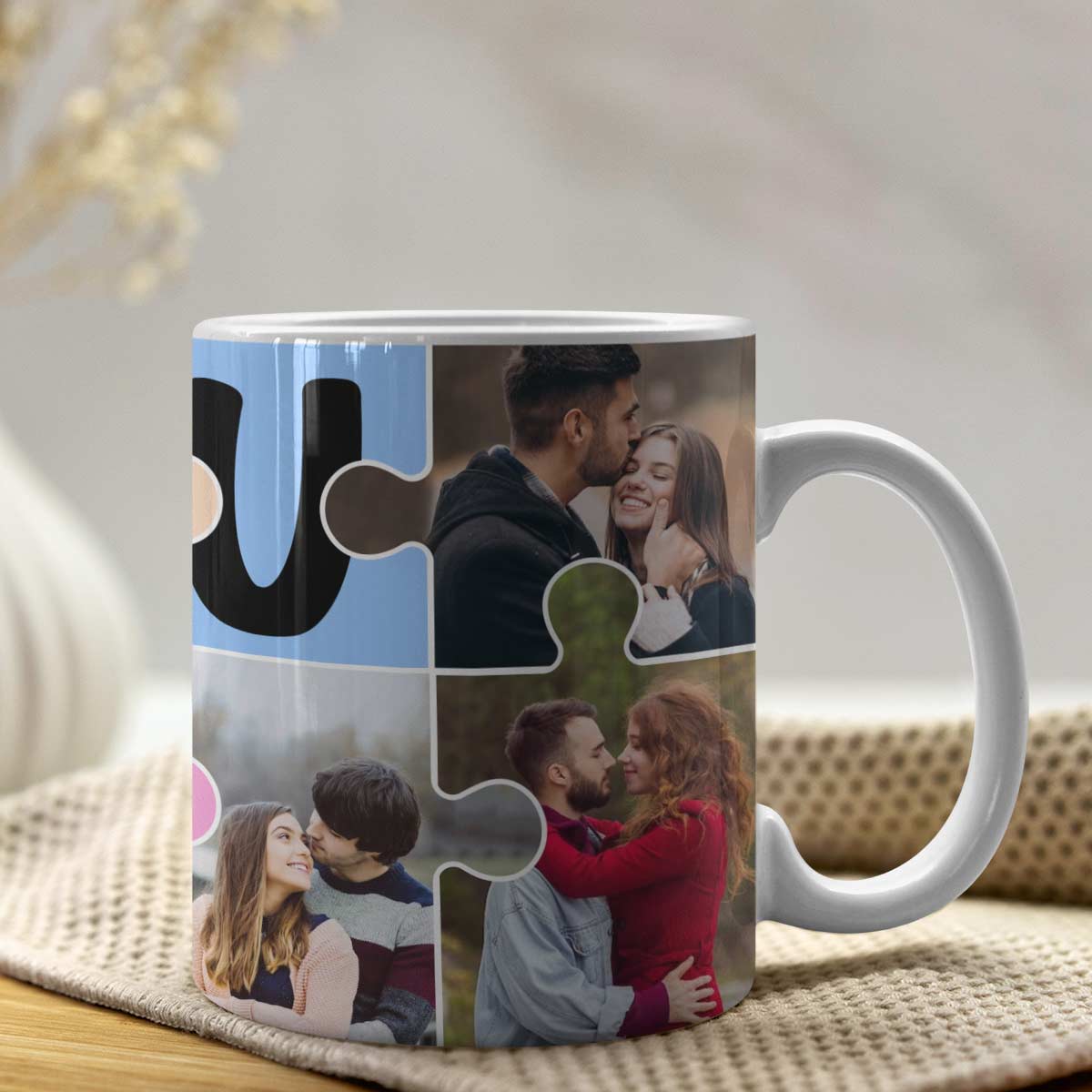 Personalized You Complete Me Couple Coffee Mug for Valentine's Day-1