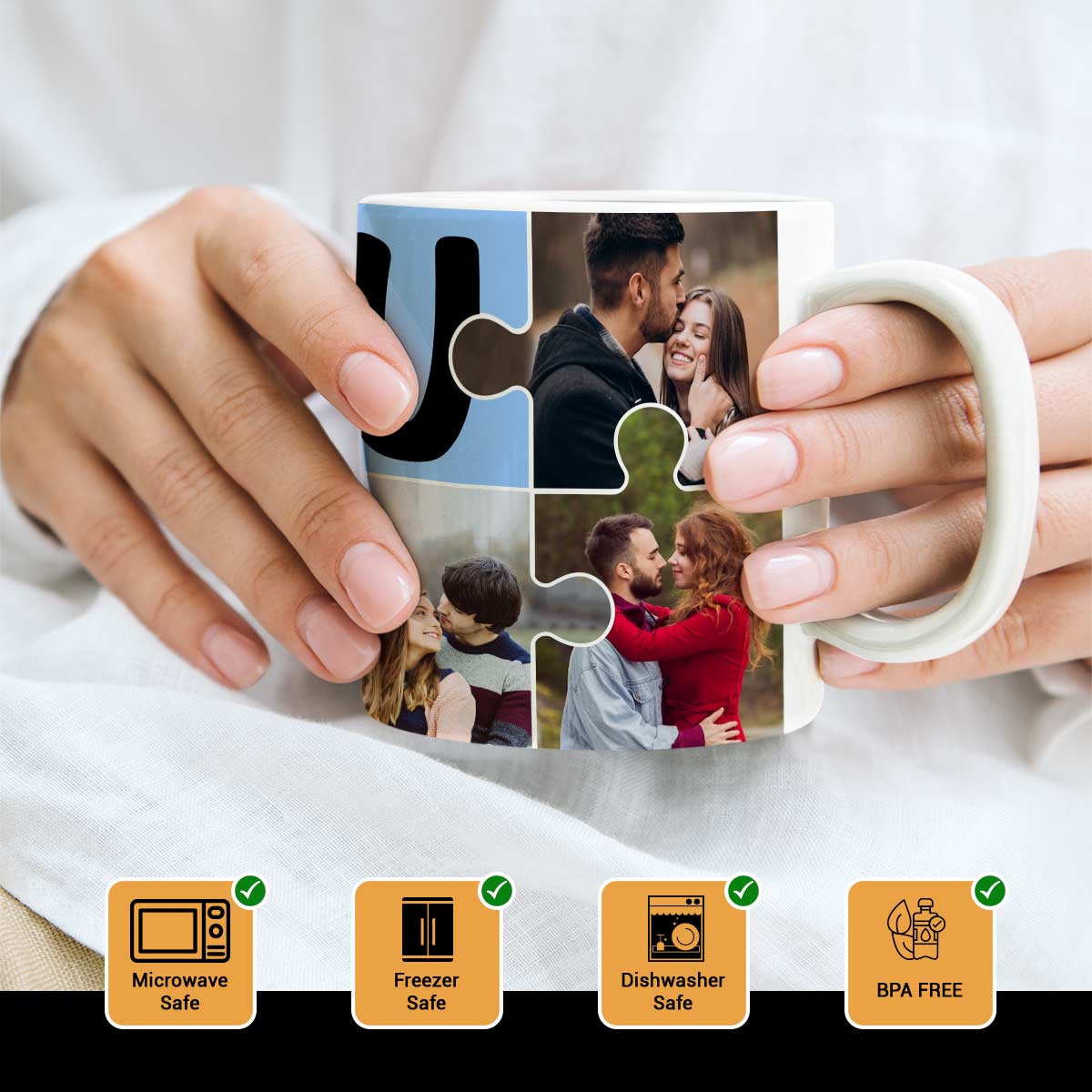 Personalized You Complete Me Couple Coffee Mug for Valentine's Day-4