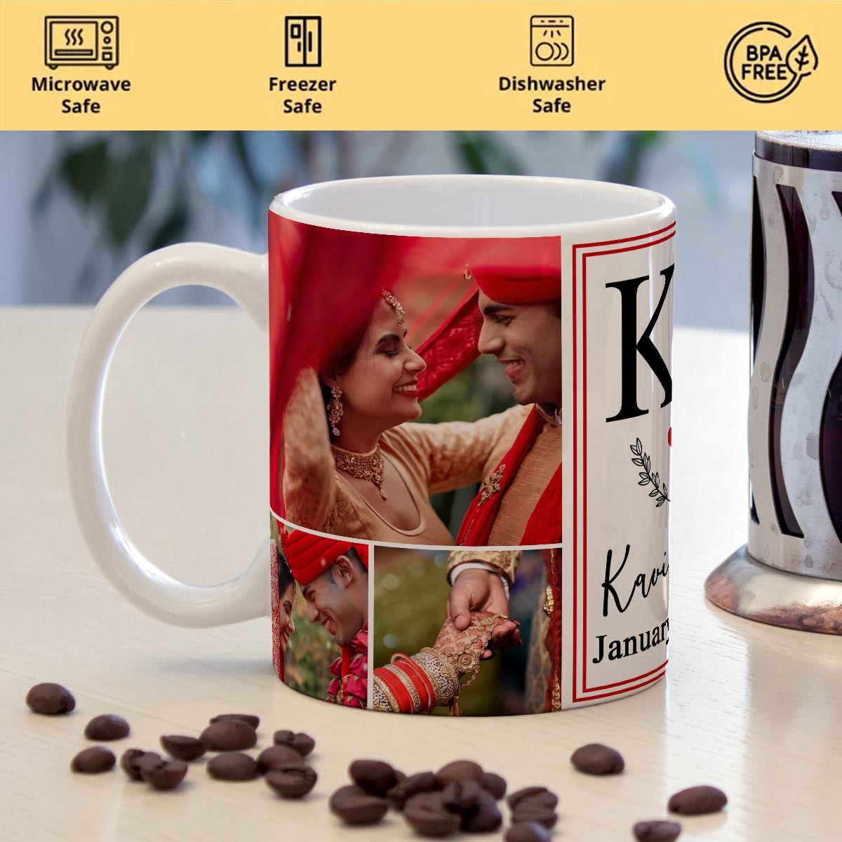 Personalized Valentine's Keepsake Coffee Mug for Couple-3