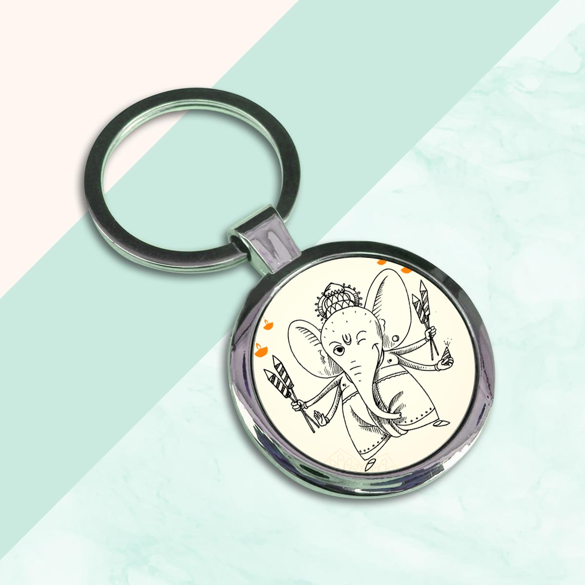 Shree Ganesha Metal Keychain-2