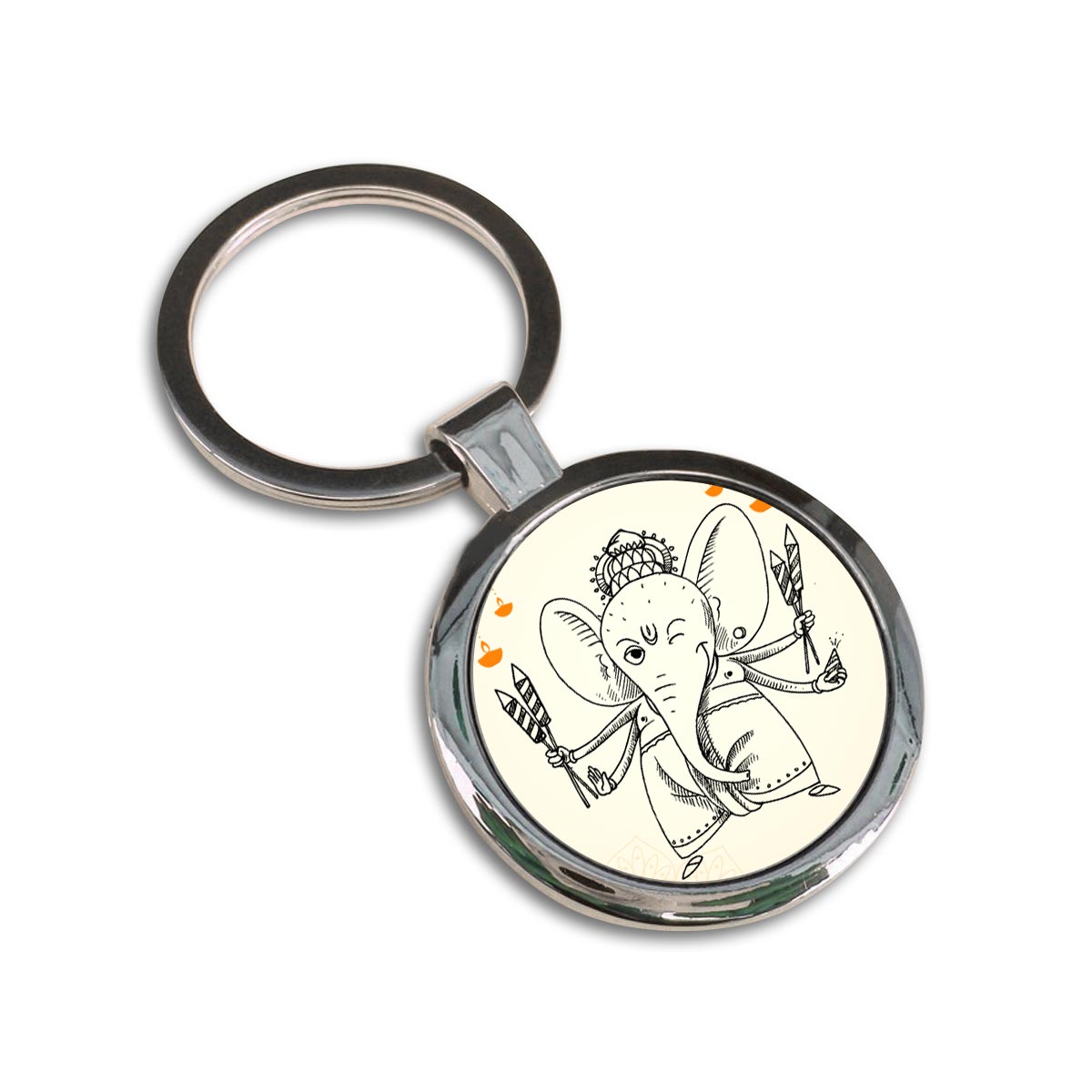 Shree Ganesha Metal Keychain-3
