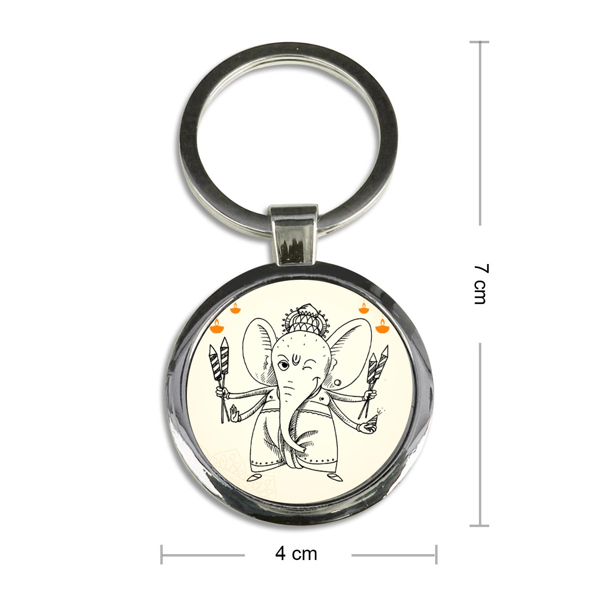 Shree Ganesha Metal Keychain-6