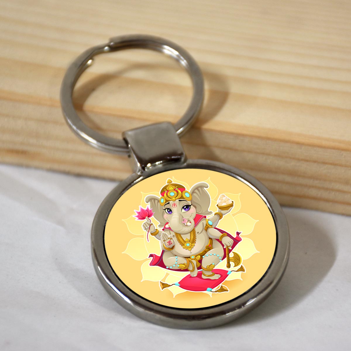 Lambodara Metal Keychain-1