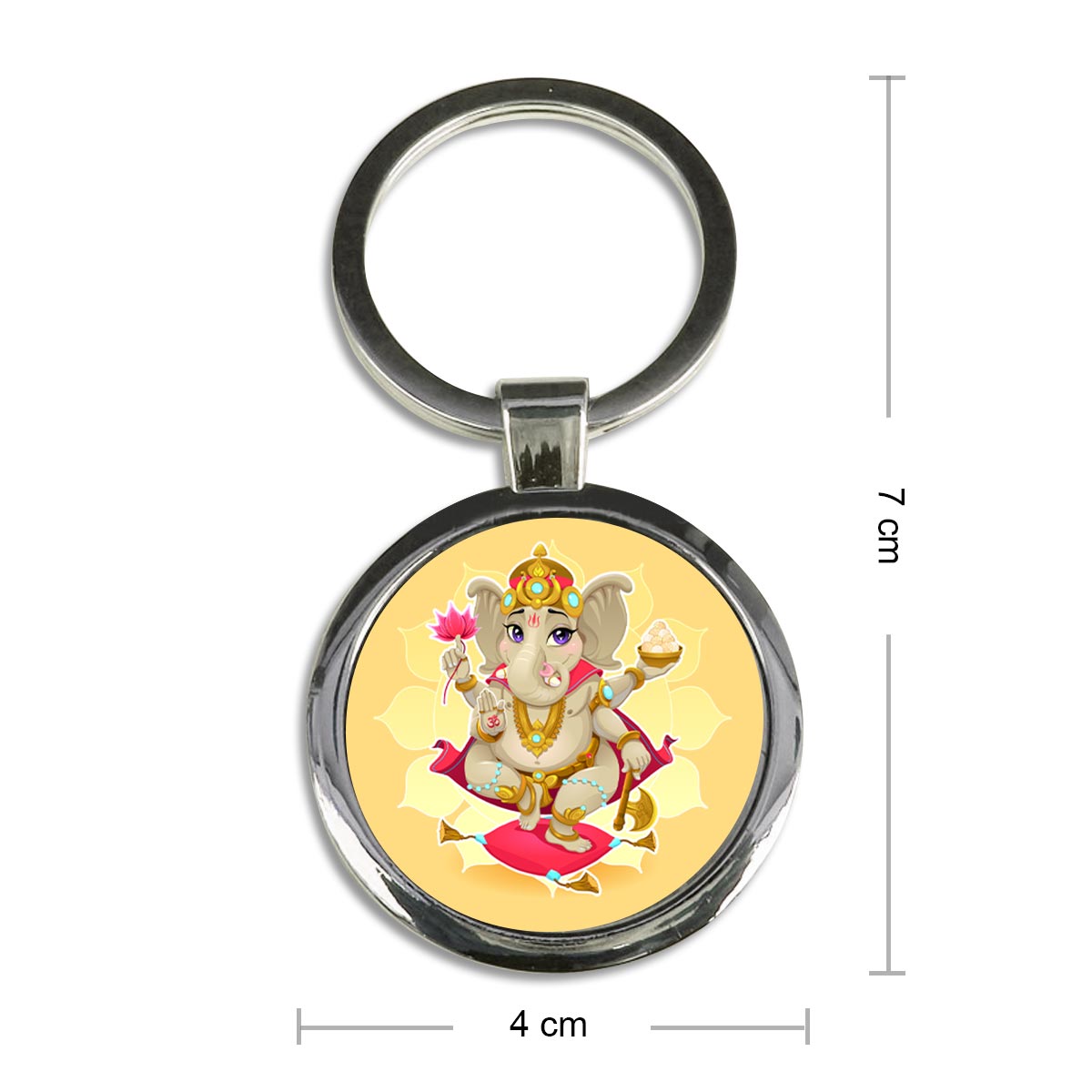 Lambodara Metal Keychain-6