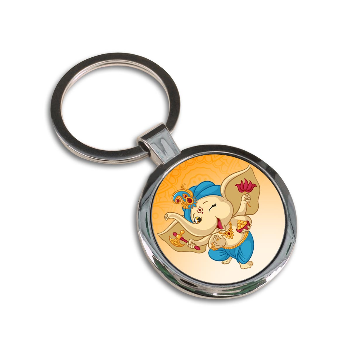 Baby Ganesha Metal Keychain-3