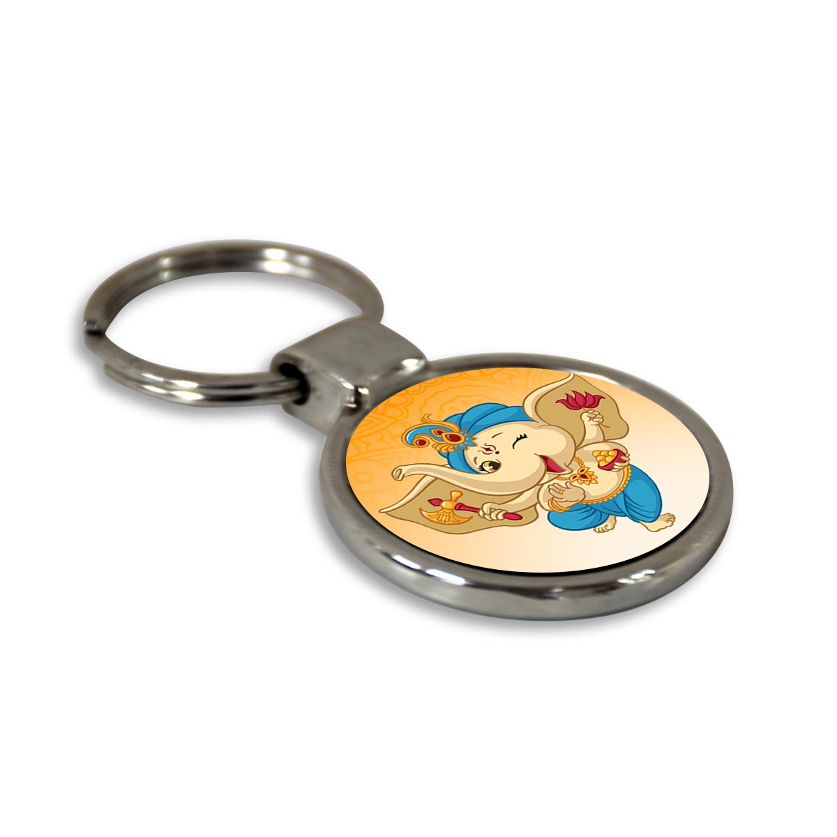 Baby Ganesha Metal Keychain-4