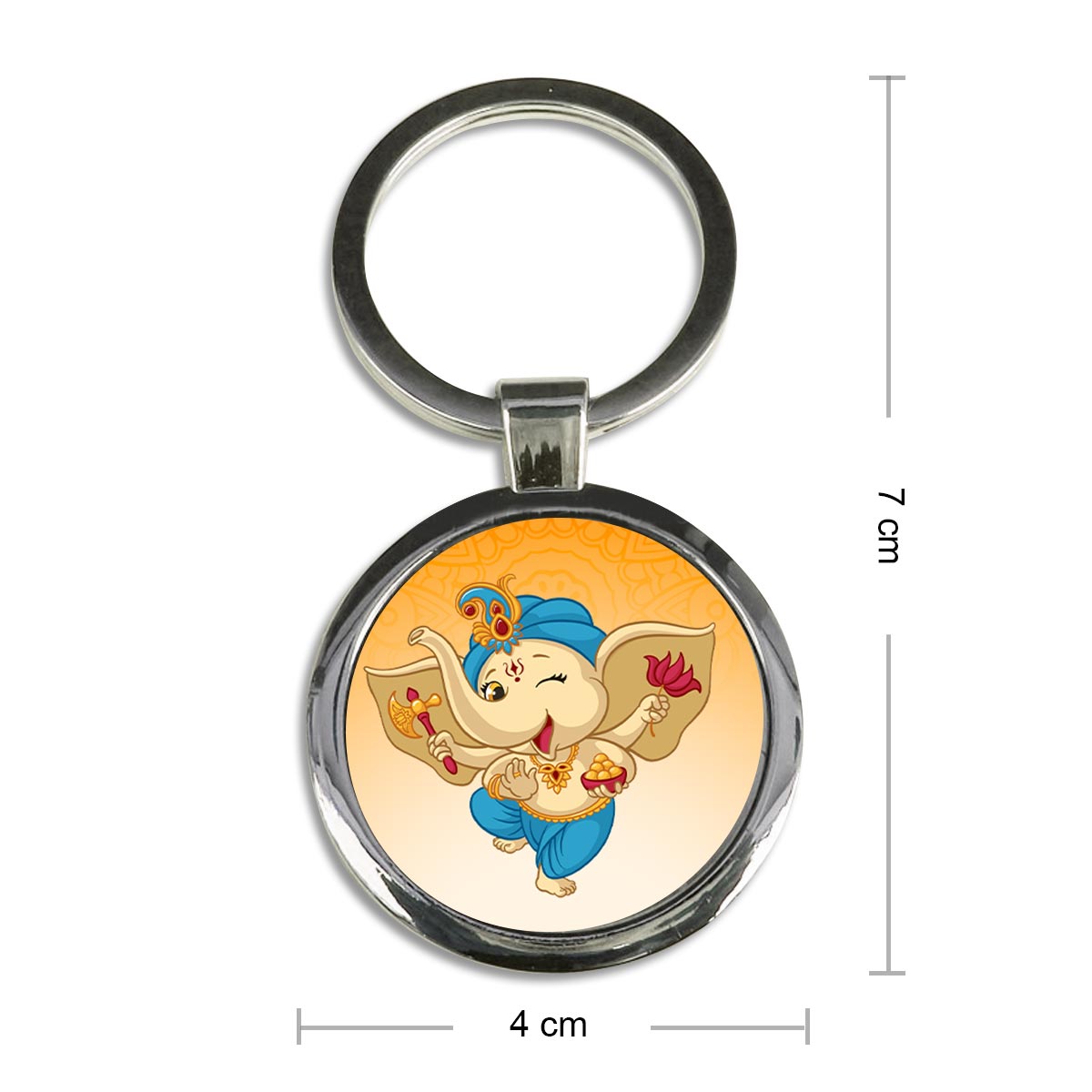 Baby Ganesha Metal Keychain-6