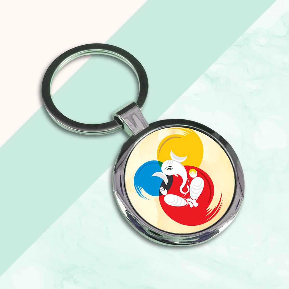 Ganesha Ji Metal Keychain-2