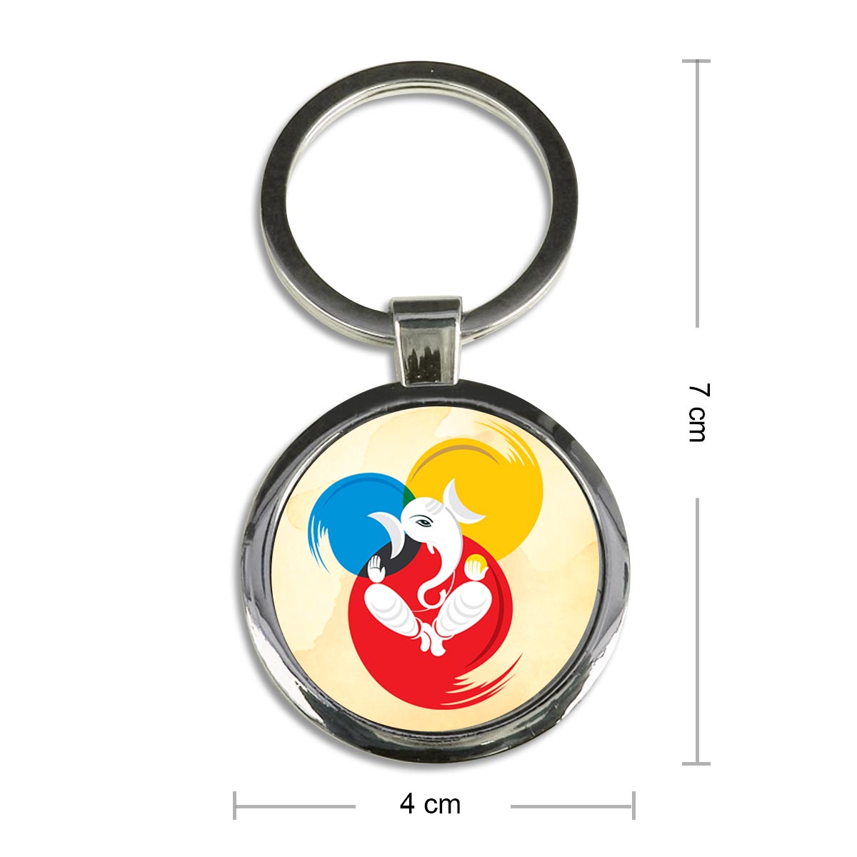 Ganesha Ji Metal Keychain-6