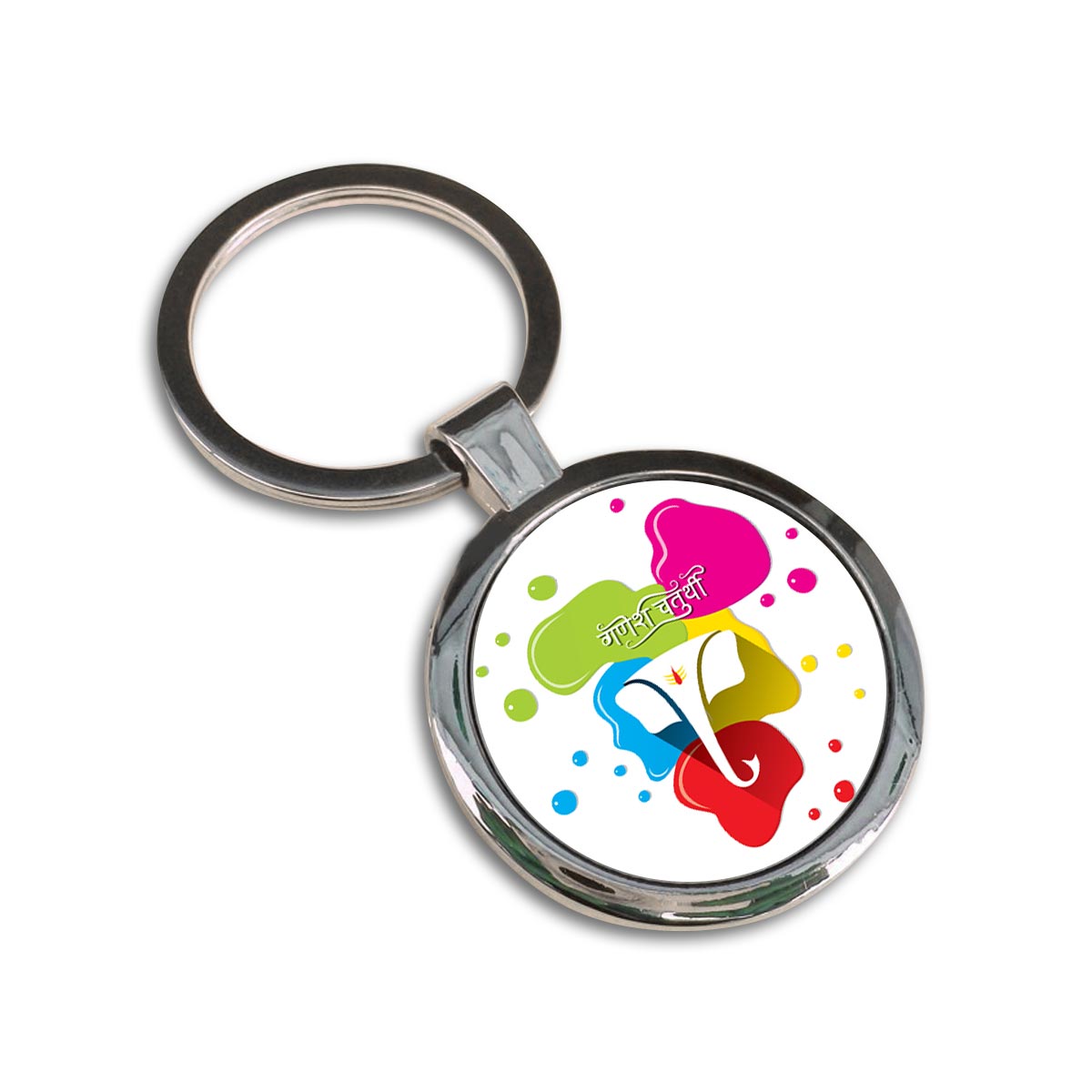 Ganpati Metal Keychain-3