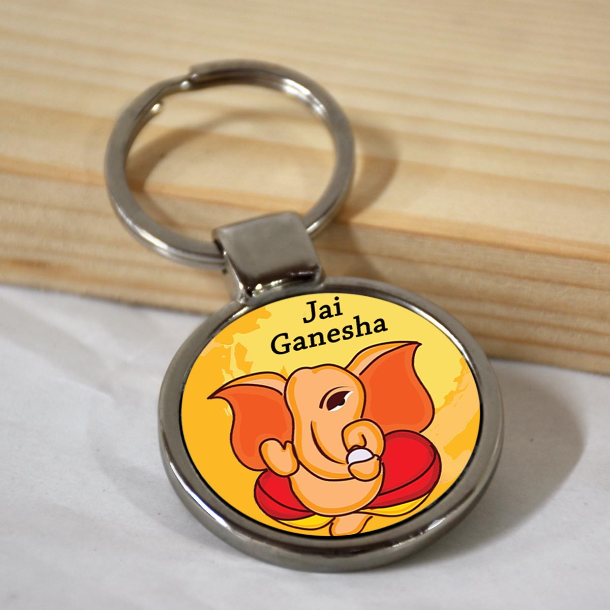 Siddhivinayaka Ganesha Metal Keychain-1