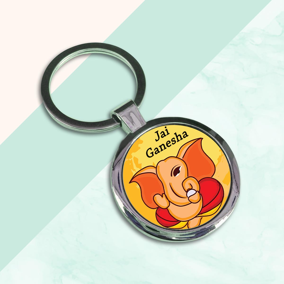 Siddhivinayaka Ganesha Metal Keychain-2