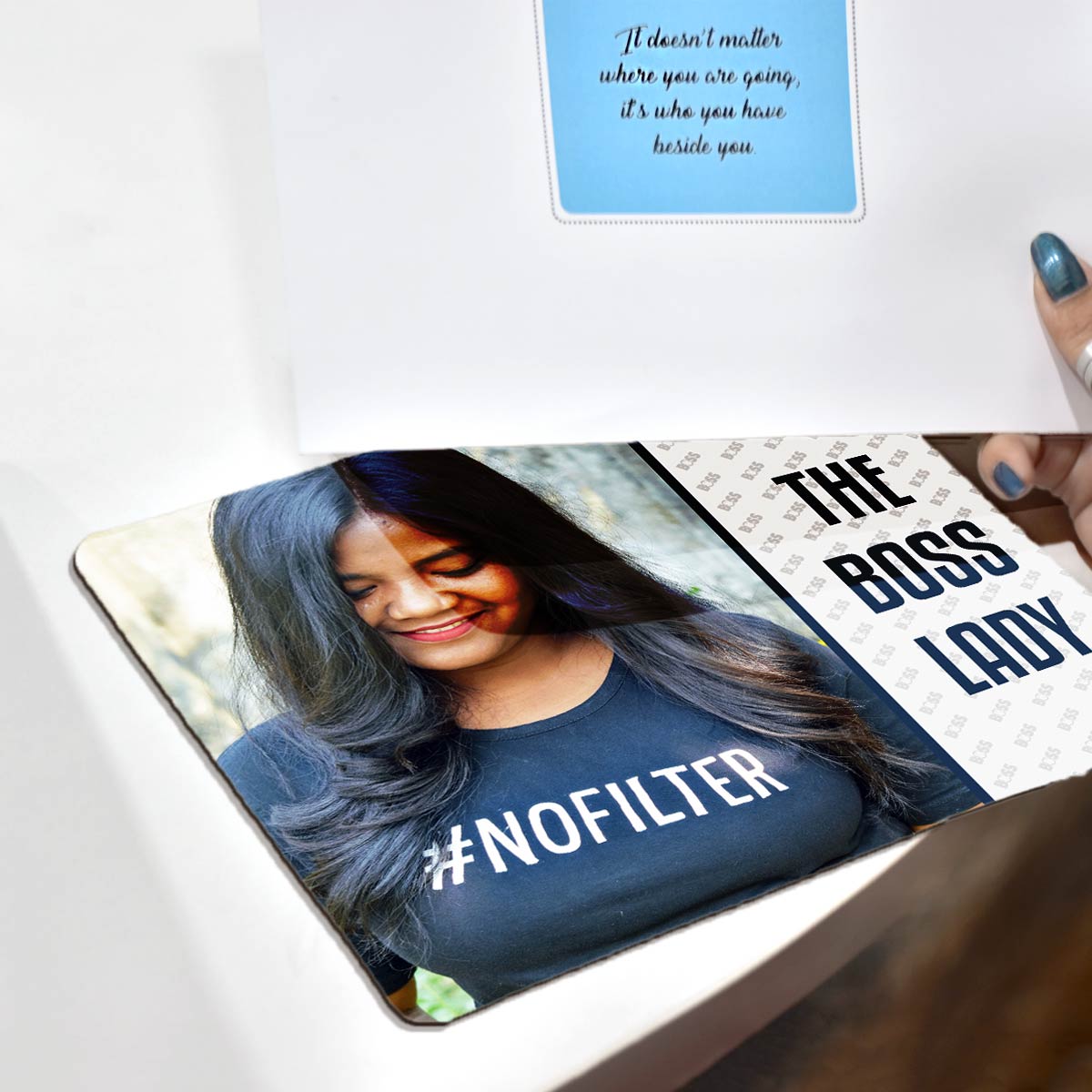 Personalised The Boss Lady Magnet-3