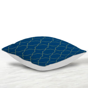 Set of 3 Blue Nandi Printed Cushion
