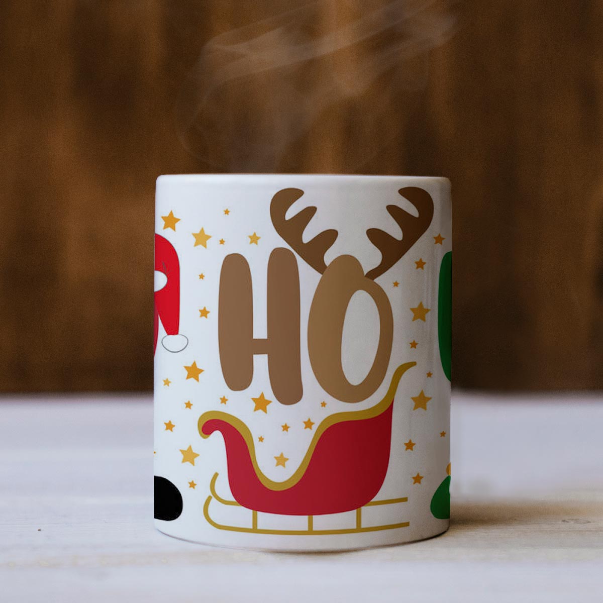 Santa's Ho Ho Ho Christmas Ceramic Mug-4