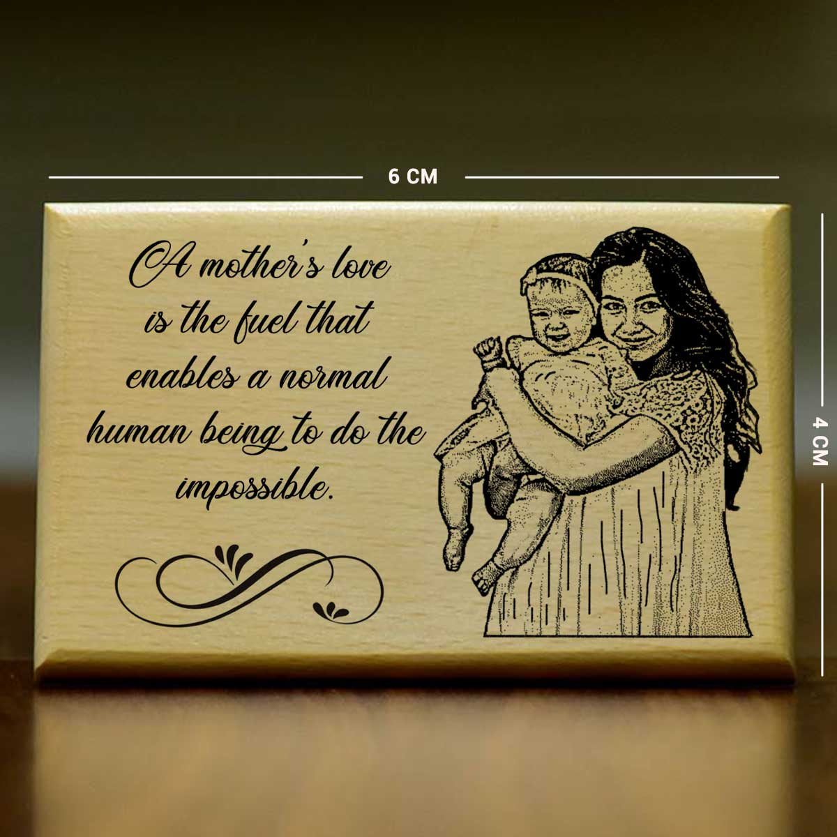 Personalized Mother's Day Engraved Wooden Photo Frame For Mom