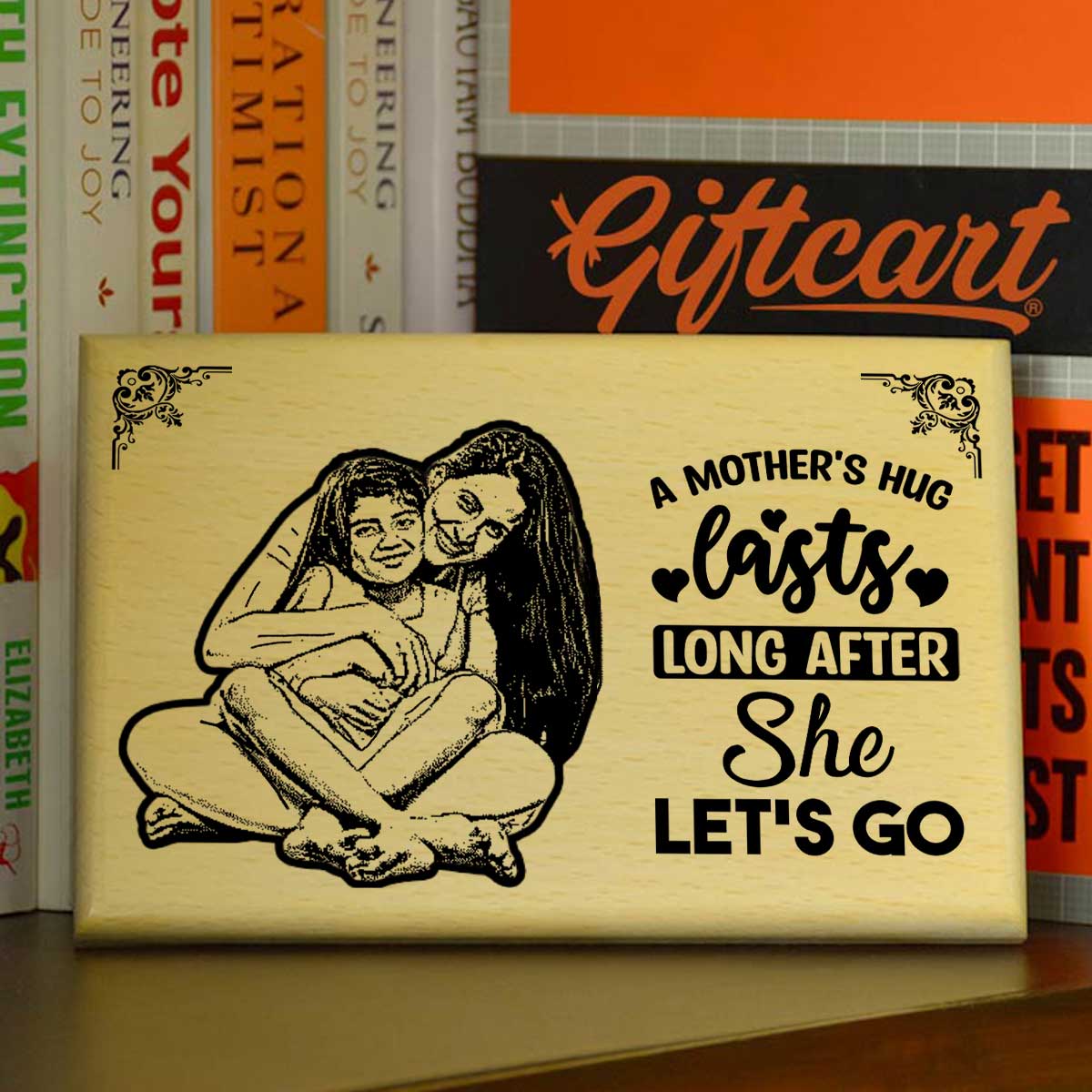 Personalized Engraved Wooden Photo Frame Gift for Mom