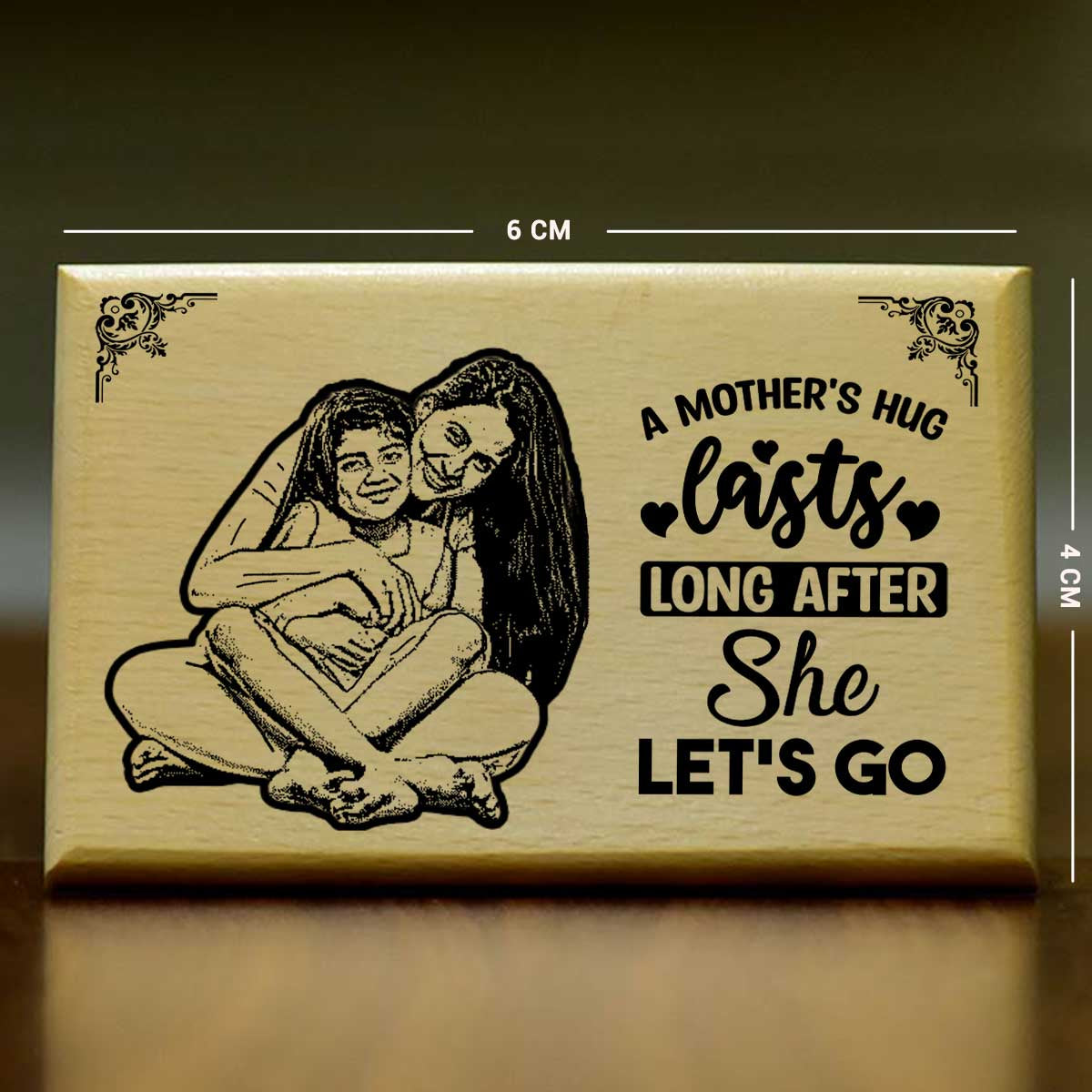 Personalized Engraved Wooden Photo Frame Gift for Mom