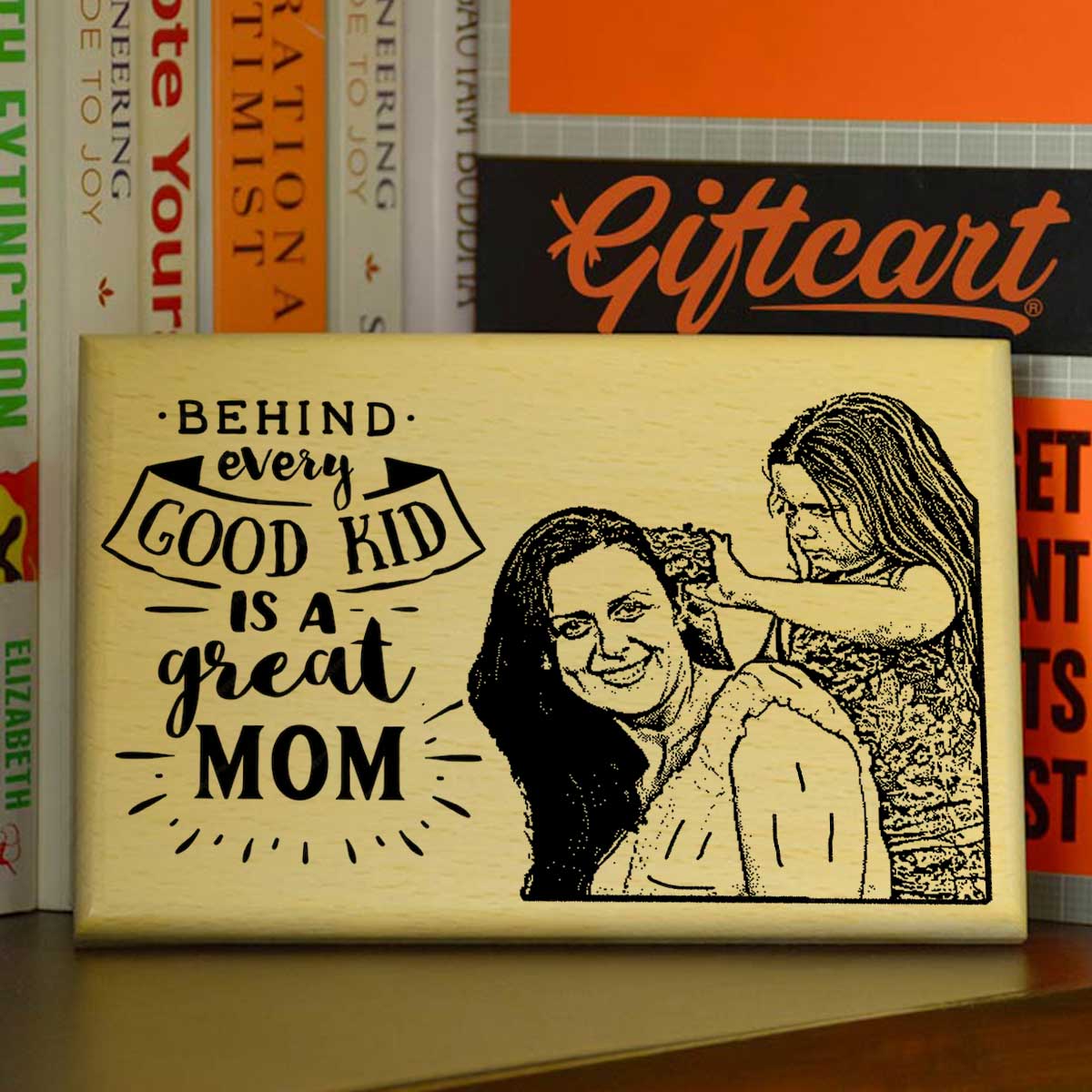 Personalized Great Mom Engrave Wooden Photo Frame for Mother's Day