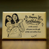 Customized Birthday Engraved Wooden Photo Frame