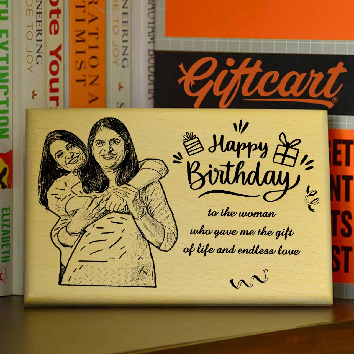 Customized Birthday Engraved Wooden Photo Frame