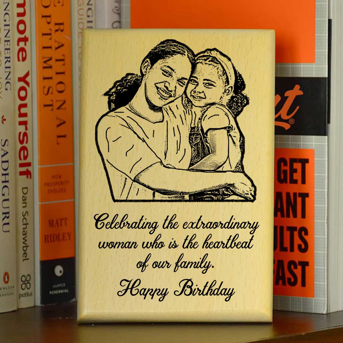 Personalized Engraved Wooden Photo Frame For Birthday