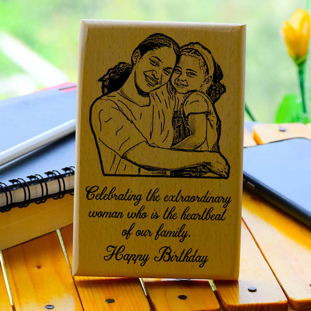 Personalized Engraved Wooden Photo Frame For Birthday