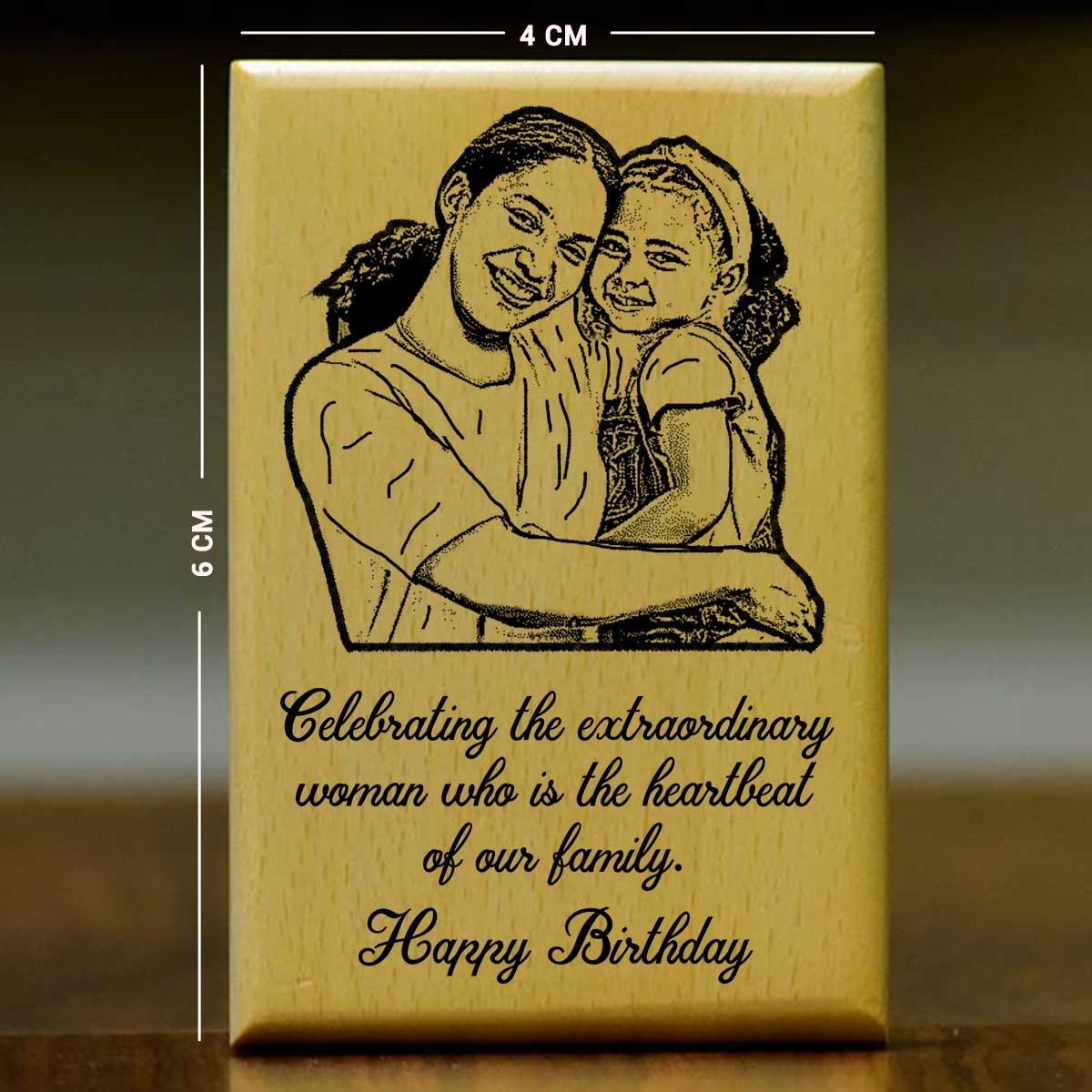 Personalized Engraved Wooden Photo Frame For Birthday
