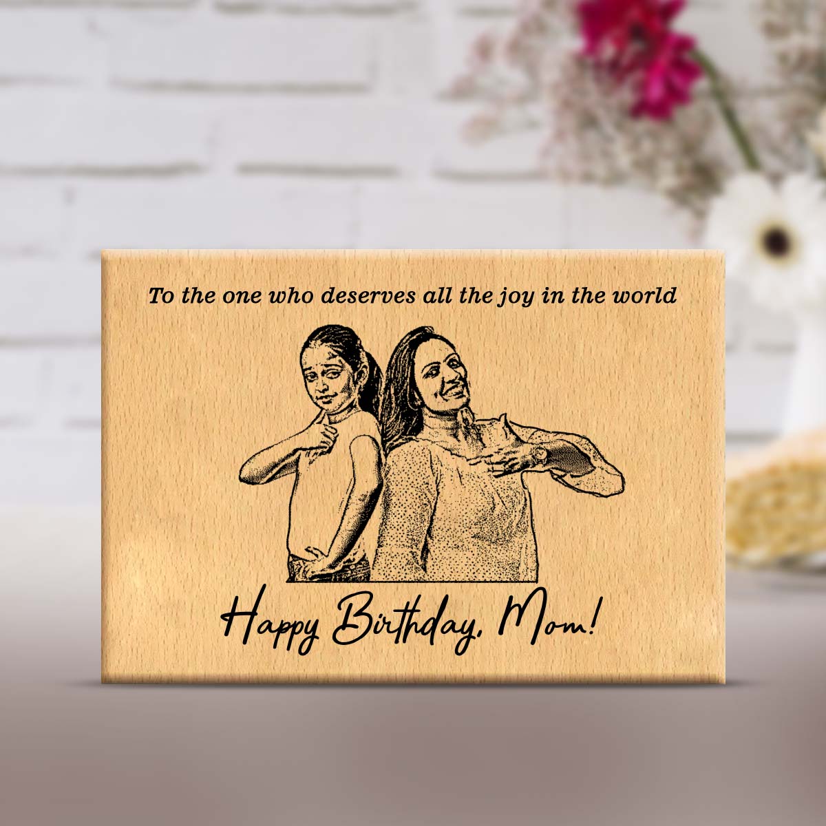 Personalised Happy Birthday Mother Wooden Frame Plaque-1
