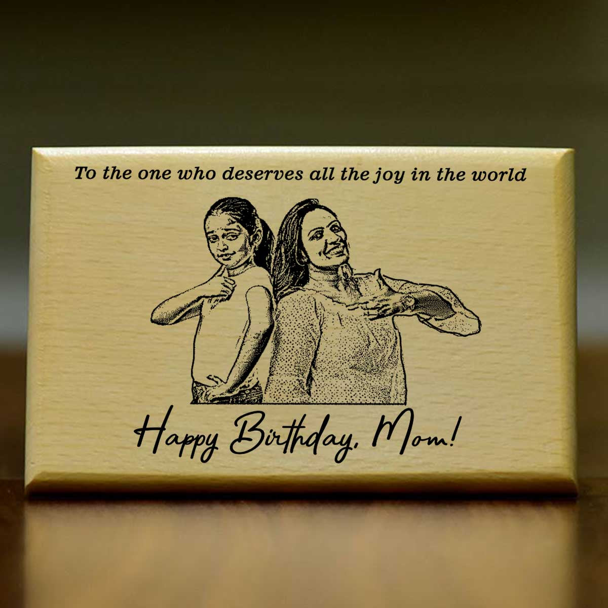 Personalized Birthday Engraved Wooden Photo Frame For Mother's/mom