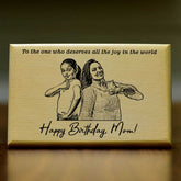 Personalized Birthday Engraved Wooden Photo Frame For Mother's/mom