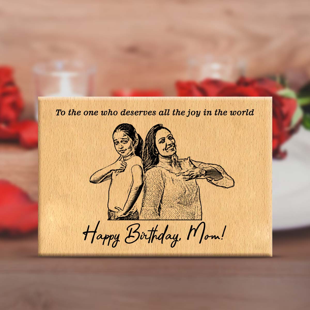 Personalised Happy Birthday Mother Wooden Frame Plaque-2