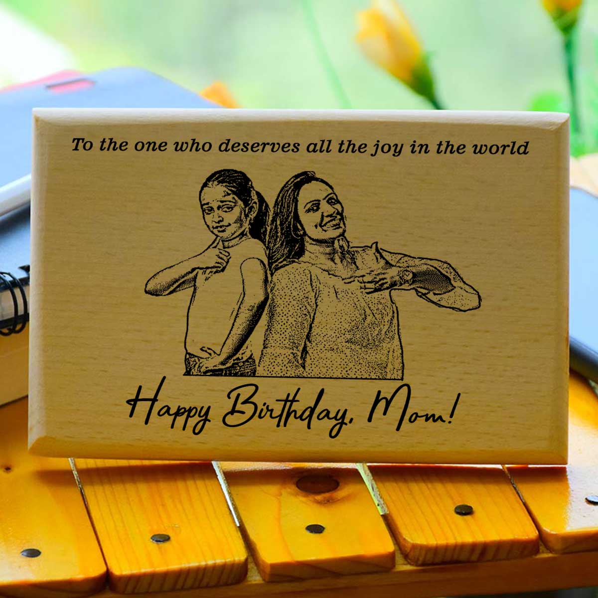Personalized Birthday Engraved Wooden Photo Frame For Mother's/mom