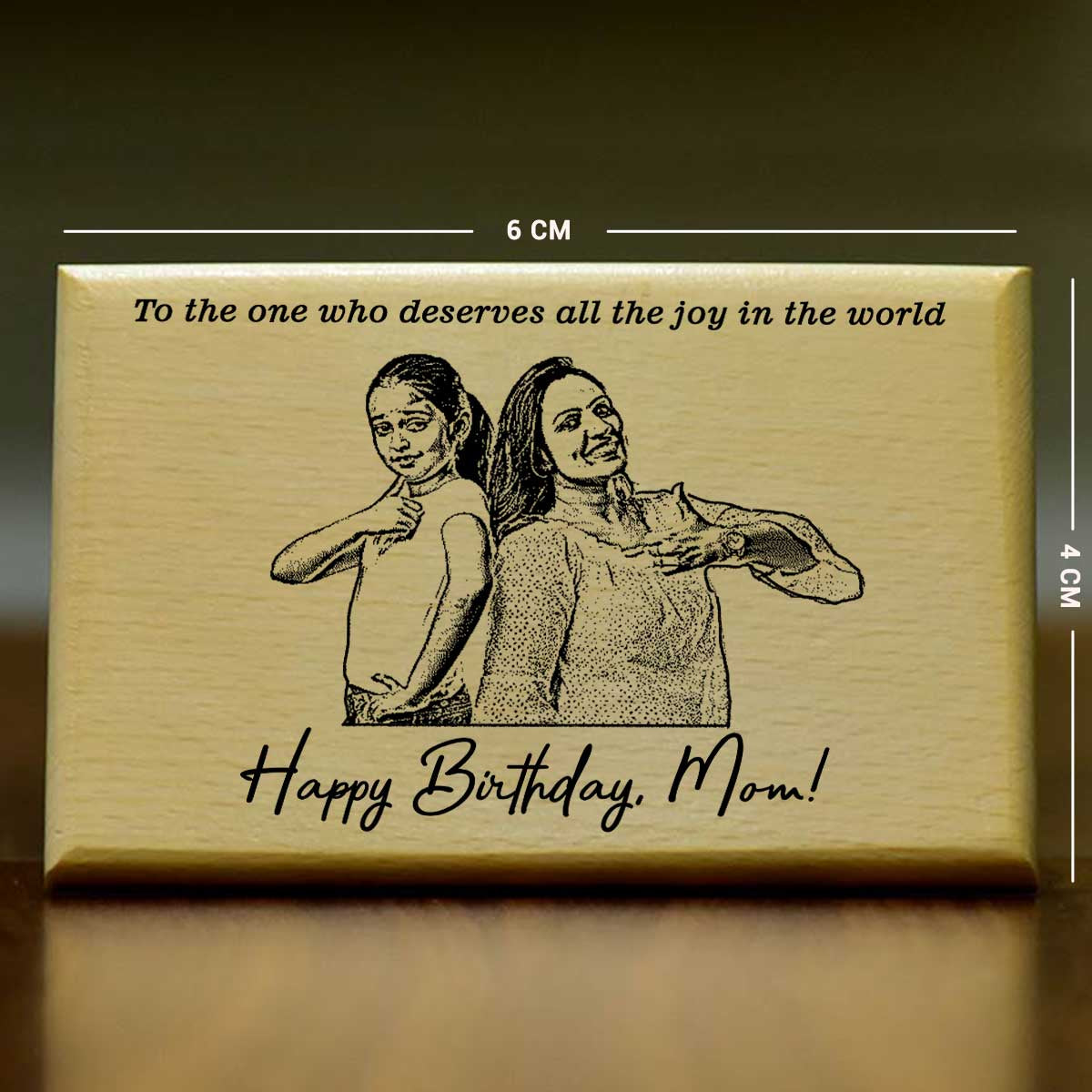 Personalized Birthday Engraved Wooden Photo Frame For Mother's/mom
