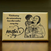 Customized Quoted Engraved Wooden Photo Frame For Mother's Day
