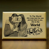 Personalized Engraved Wooden Photo Frame For Mother's Day