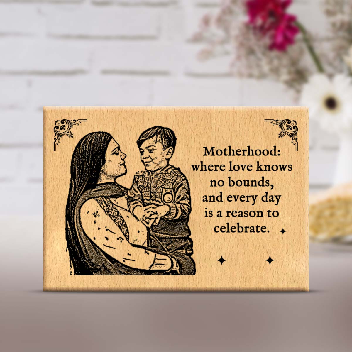 Personalised Motherhood Wooden Frame Plaque-1
