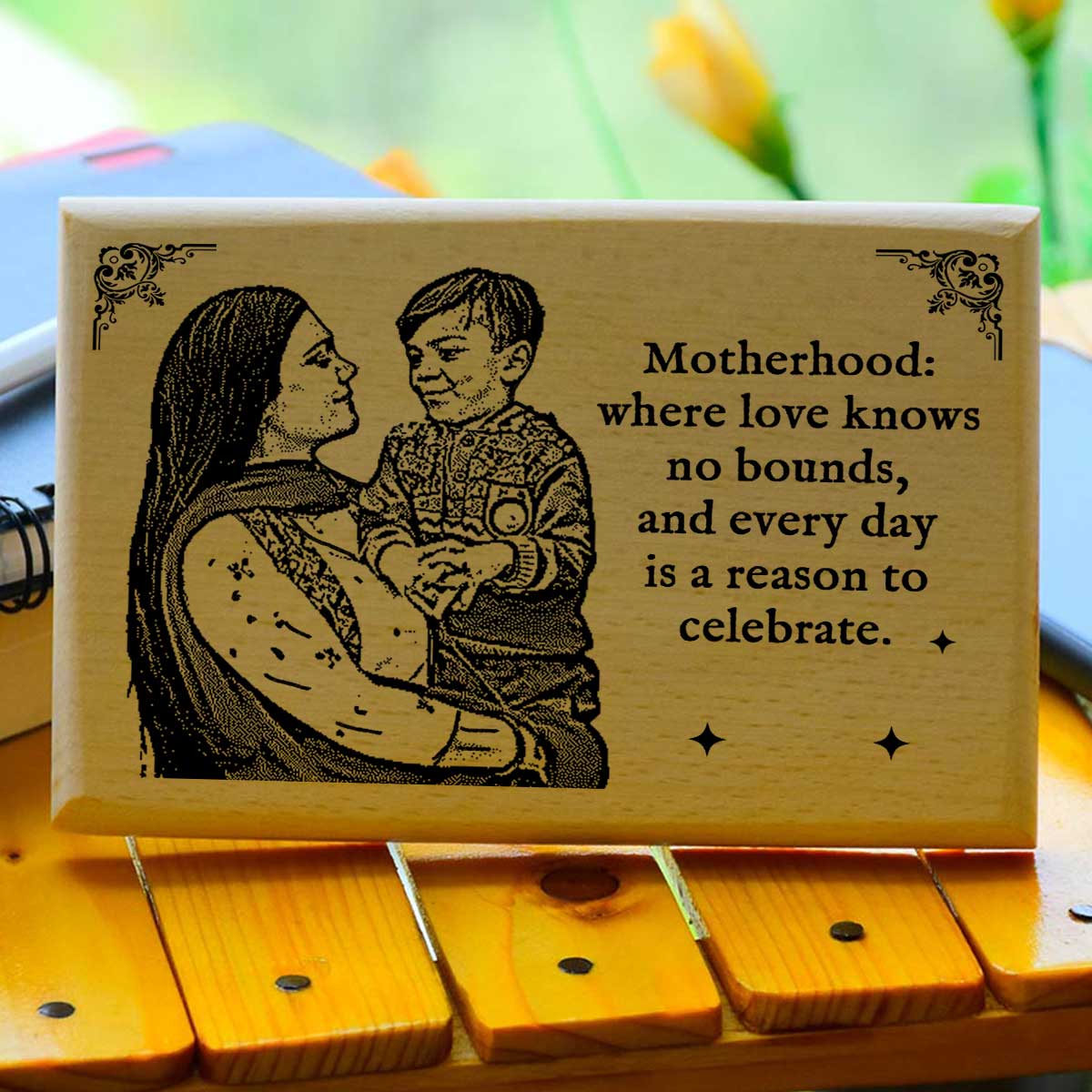 Personalized Engraved Wooden Photo Frame For Mother/mom