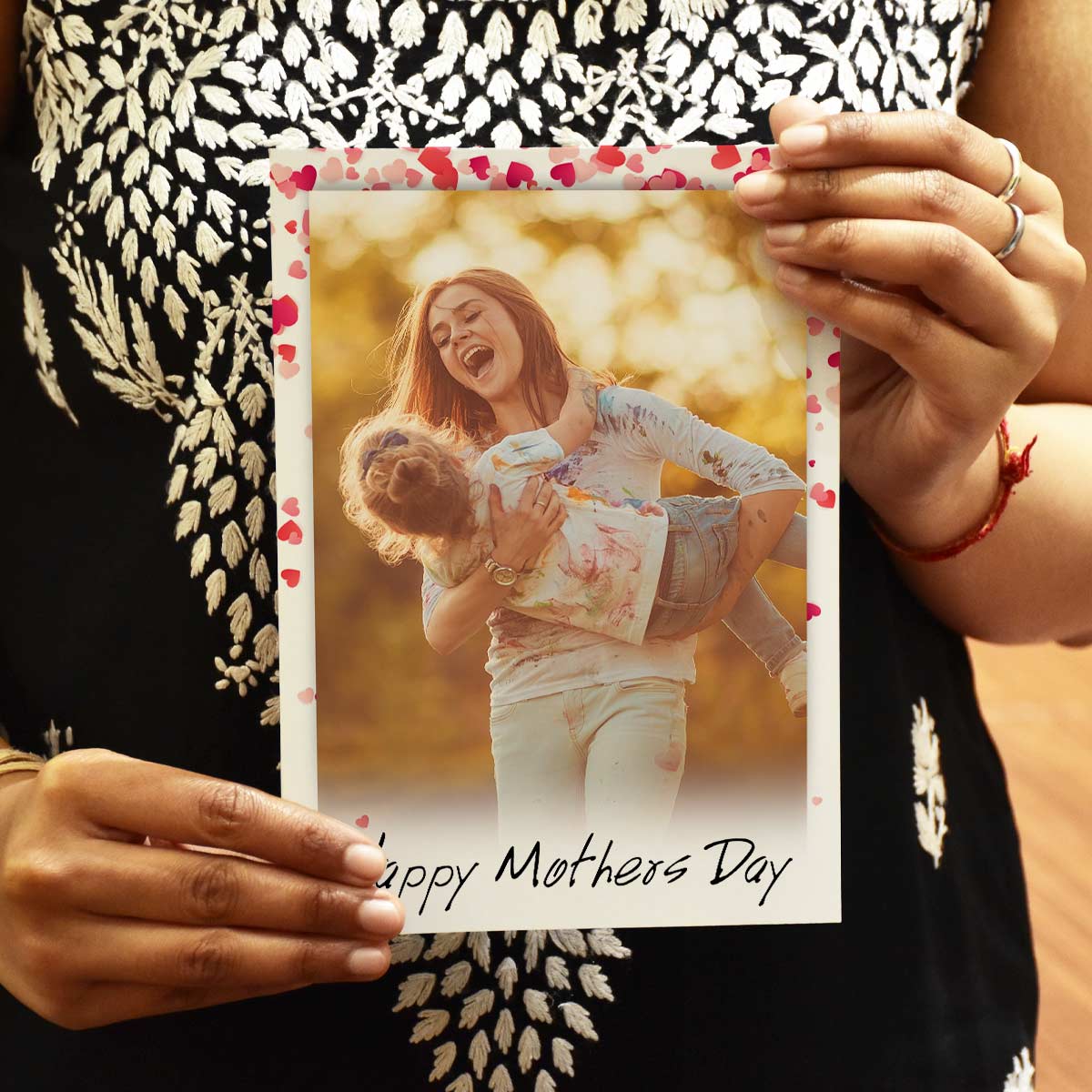 Customized Happy Mother's Day with Photo Greeting Card For Mom_1